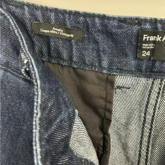 NWT Frank and Oak Amelia Coupe Vintage fit High rise ankle jeans size 24 - Picture 3 of 8